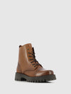 Botins com Atacadores em Cognac